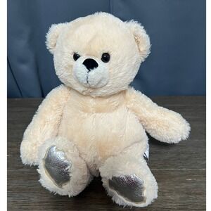 Kellytoy Teddy Bear Plush Stuffed Animal Silver Accents Kids Toy 11"